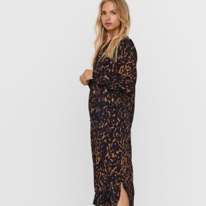 VMGILLEA DRESS - Day dress - tobacco brown